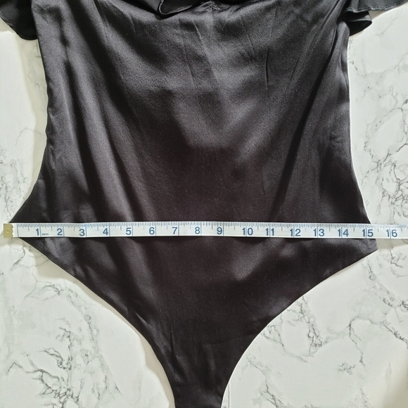 For Love And Lemons Virgo Ruffle Black Bodysuit - Picture 3 of 11